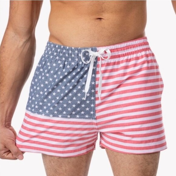 Chubbies American Flag 4" Inseam Swim Trunks Men's Size Small - Picture 1 of 5